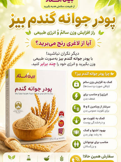 پک دوتایی پودر جوانه گندم وین استار اورجینال